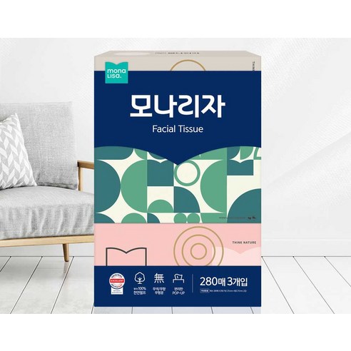 모나리자 천연펄프 미용티슈 2겹 280매, 6개 솔직 후기 | 실사용자 리뷰 분석 - 상품 이미지 2