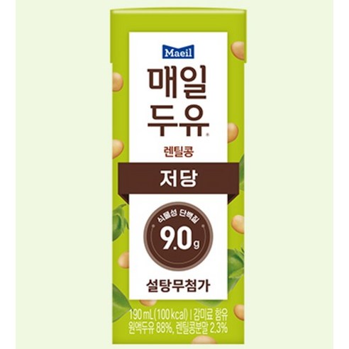 매일두유 렌틸콩 저당두유 영양정보 패널, <b>80kcal 저칼로리</b>
