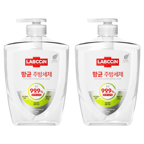 랩신 주방세제 라임향, 750ml, 2개