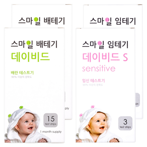 스마일랩 스마일 데이비드 배란테스트기 15p + 스마일 임신테스트기 S 3p, 2세트