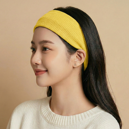 라라듀 탄성 스포츠 헤드밴드, 옐로우, 1개