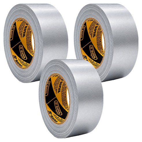 신일테이프 초강력 면테이프 48mm x 25m, 그레이, 3개