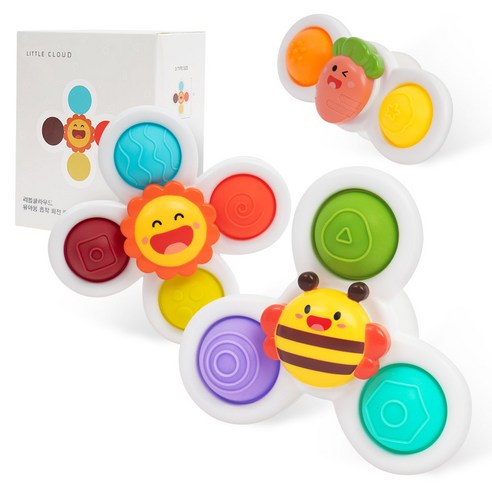 리틀클라우드 유아용 흡착 회전 딸랑이 3종세트 솔직 후기 | 취미생활 필수템 - 상품 이미지 1