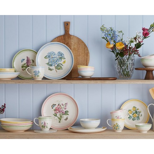 포트메리온 보타닉가든 스케치북 머그컵 400ml, 수국 후기 분석 - 제품 하단 정품 로고 확인