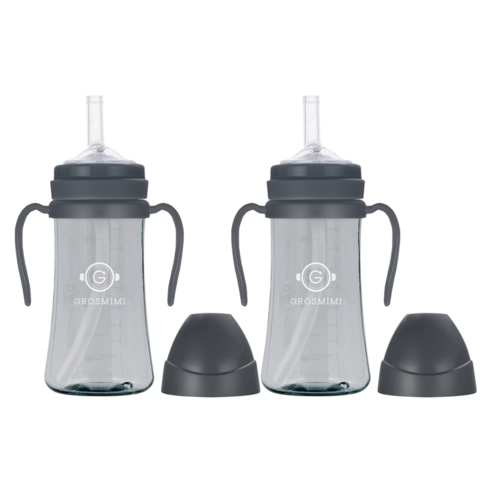 그로미미 PPSU 빨대컵 300ml × 차콜 × 2개, 300ml × 차콜 × 2개 섬네일