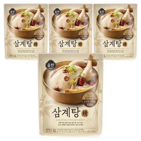올반 삼계탕 정 900g, 4개 맛있게 먹은 솔직 후기 - 상품 이미지 1