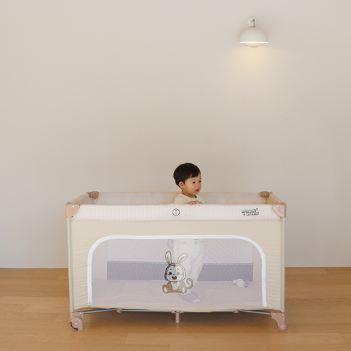몽키버니 유아용 스윗 드림 5초컷 휴대용 접이식 침대 풀세트