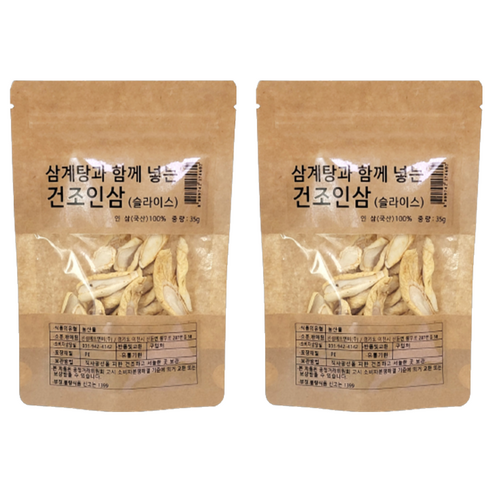 몸애조화 삼계탕과 함께 넣는 건조인삼 슬라이스 35g, 2개 실사용 후기 | 효과 있을까? - 상품 이미지 1