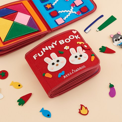 아띠래빗 첫 놀이 학습책 마이 퍼니북 헝겁책 이미지 2