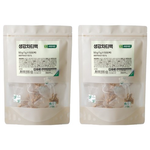 자연지인 생강차 티백, 1g, 50개입, 2개