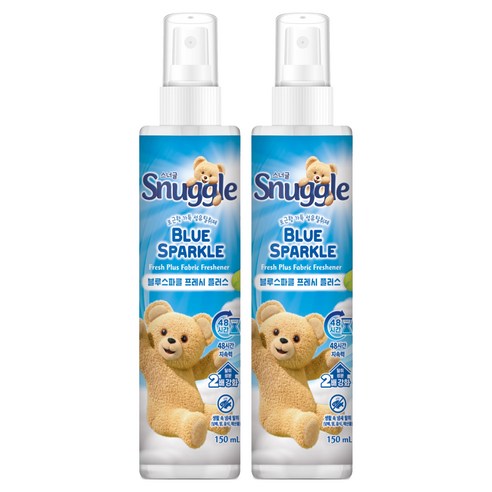 스너글 블루 스파클 프레시 플러스 섬유탈취제 본품 150ml, 2개 실사용 후기 | 효과 있을까? - 상품 이미지 1
