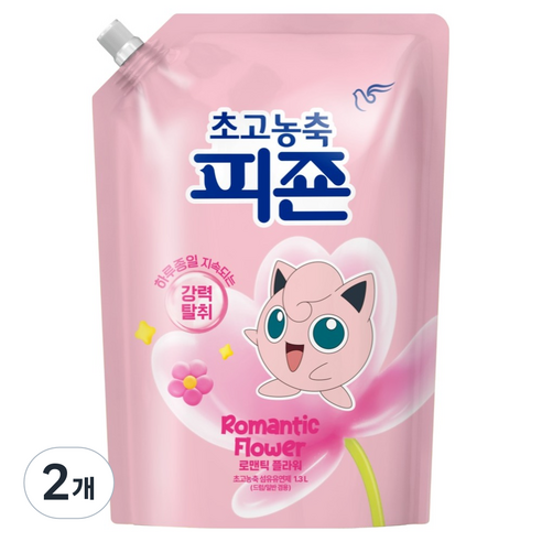피죤 초고농축 오리지널 로맨틱플라워 리필, 2개, 1.3L