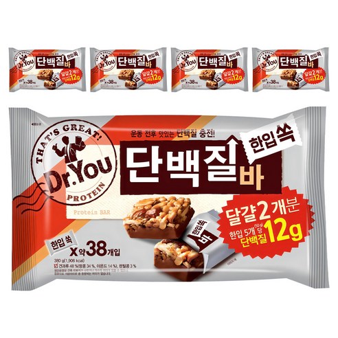 닥터유 한입쏙 단백질바, 380g, 5개 380g, 5개