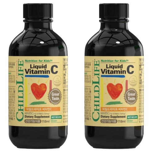 차일드라이프 액상 비타민 C 오렌지맛, 118ml, 2개