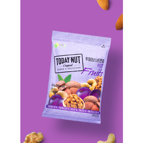 투데이넛 너트한줌 패밀리 견과 6종 선물세트 600g 후기 분석 - 내부 정렬 상태