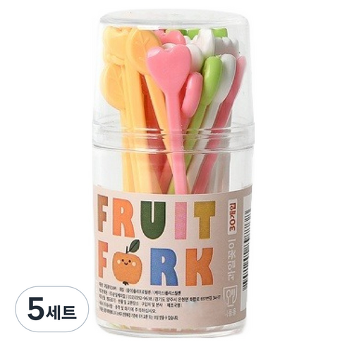 과일꽂이 랜덤발송 + 케이스 세트, 30개입, 5세트