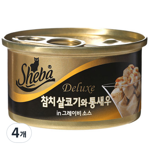 쉬바 고양이 간식캔, 생선, 85g, 4개