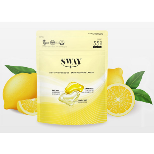 스웨이 식기세척기세제 올인원 액체캡슐 55개입, 440g, 1개 후기 분석 - 캡슐 디테일 컷