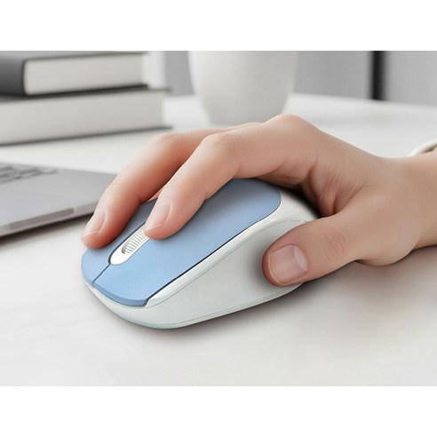 맥스틸 저소음 3색 키캡 풀배열 사무용 무선키보드 + 마우스 + 키스킨 세트 후기 분석 - 전체 측면 뷰