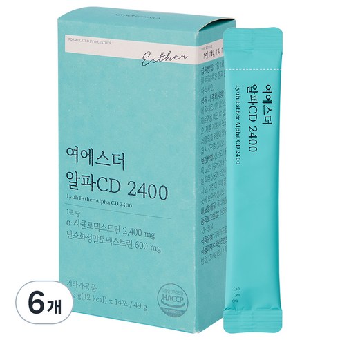 에스더포뮬러 여에스더 알파CD 2400 14p 14회분, 6개 맛있게 먹은 솔직 후기 - 상품 이미지 1