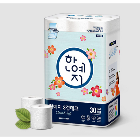 한예지 클린&소프트 천연펄프 3겹 고급롤화장지 솔직 후기 | 실사용자 리뷰 분석 - 상품 이미지 2