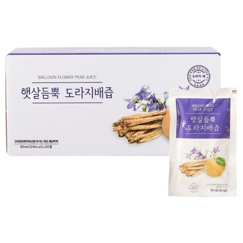 햇살듬뿍 도라지 배즙, 80ml, 30개