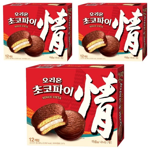 오리온초코파이 정, 468g, 3개, 468g × 3개