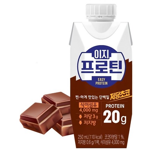 롯데웰푸드 이지프로틴 저당초코 드링크믹스 RTD 250ml, 24개 솔직 후기 | 실사용자 리뷰 분석 - 상품 이미지 2
