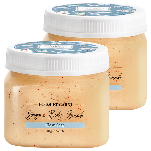 부케가르니 슈가 바디스크럽 클린솝, 500g, 2개