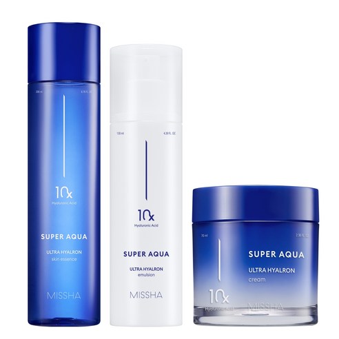 미샤 NEW 수퍼아쿠아 울트라 히알론 스킨 에센스 200ml + 에멀전 130ml + 크림 70ml 기획세트 이미지 2