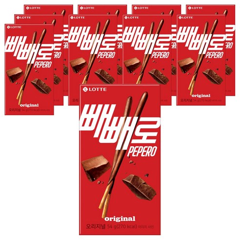빼빼로 초코, 54g, 10개