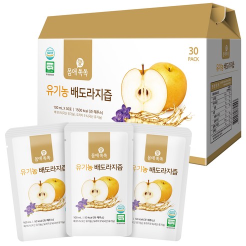 몸애쏙쏙 유기농 배도라지즙 100ml, 30개 실사용 후기 | 효과 있을까? 썸네일