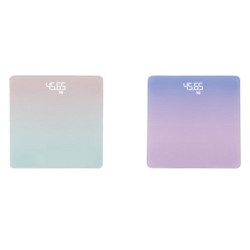 블루스타 실내 온도측정가능 LED 파스텔 정밀 체중계 이미지 3
