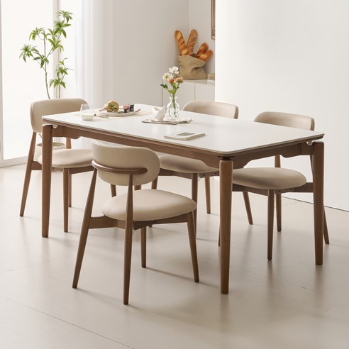 폴인퍼니 시에나 포세린 세라믹 세트 1400 + 의자 2p 세트 4인용 방문설치 - 식탁세트 | 쿠팡