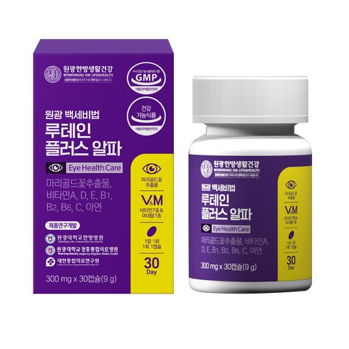 원광한방생활건강 백세비법 루테인 플러스 알파 9g, 1개, 30정