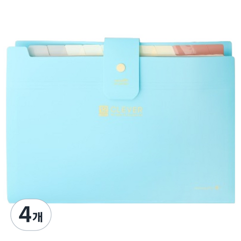모닝글로리 클레버 12분류 간편 도큐멘트 파일, 민트, 4개