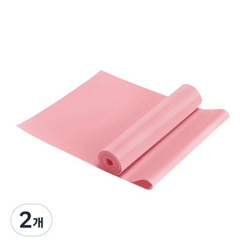라텍스 요가 밴드, 핑크, 2개