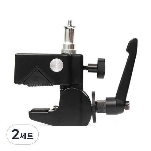 대한 카메라 DSLR 핸드폰 조명 라이트 고정 슈퍼 연장 클램프 대형 스피곳 거치대 세트, CP-09-KIT01, 2세트