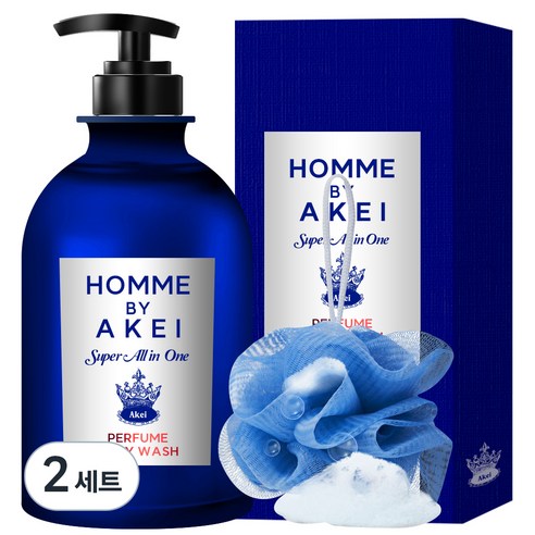 아케이 옴므 슈퍼올인원 퍼퓸 바디워시 센스페로몬향, 550ml, 2개