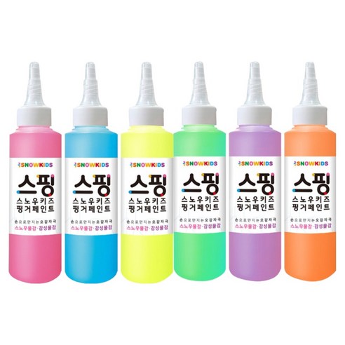 스노우키즈 스노우 물감 세트, 140ml, 6색