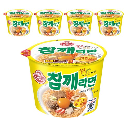 오뚜기 참깨라면 컵 110g, 5개