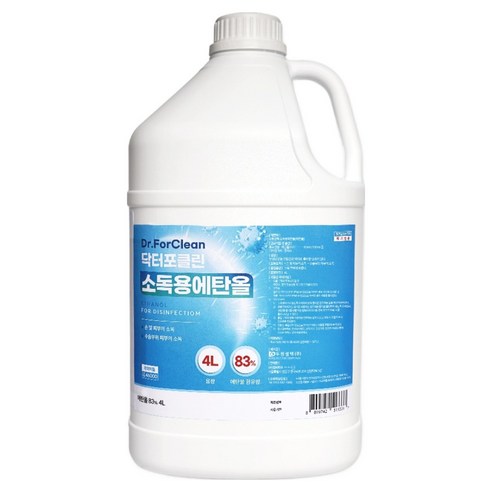 닥터포클린 소독용 에탄올, 1개, 4L