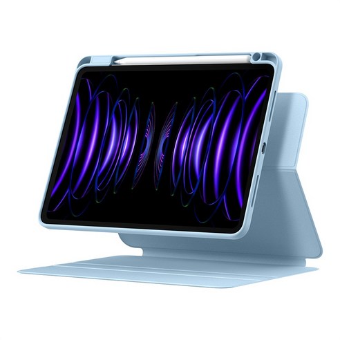 베이스어스 마그네틱 펜슬 커버 태블릿PC 케이스, 블루, 1개
