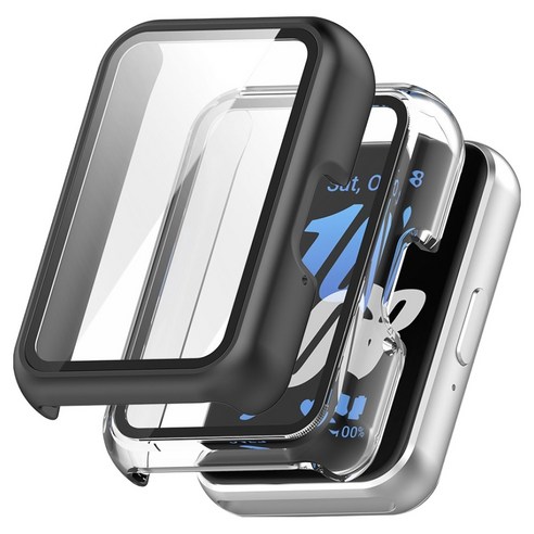 칸탐 갤럭시 핏3 호환 풀커버 강화유리 케이스 2p 세트