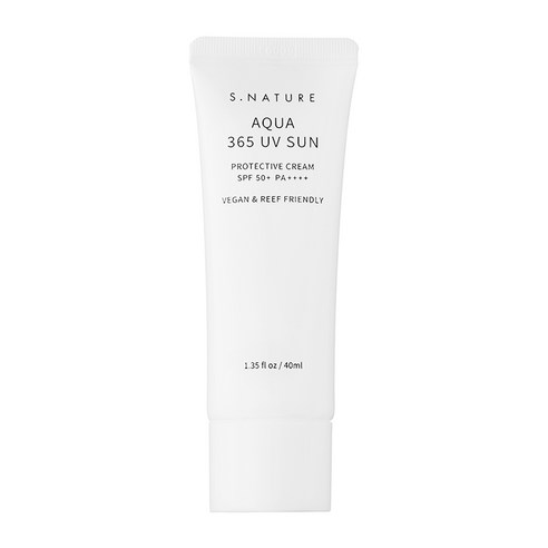 에스네이처 아쿠아 365 유브이 선크림 SPF50+ PA++++, 40ml, 1개