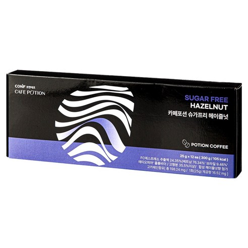 코엔에프 카페포션 슈가프리 헤이즐넛 캡슐커피, 25g, 12개입, 1박스