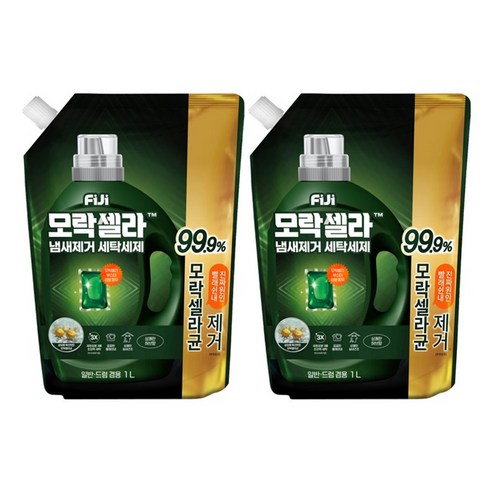 피지 모락셀라 냄새제거 상쾌한 허브향 액상세제 리필, 1L, 1개입, 2개