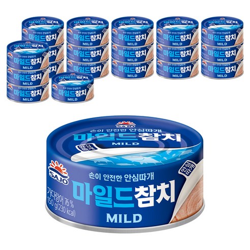 사조참치 마일드 참치, 150g, 20개
