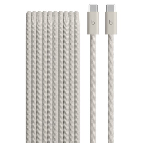 Apple Beats C타입 to C타입 브레이드 케이블 240W, 3m, 러시 스톤, 1개