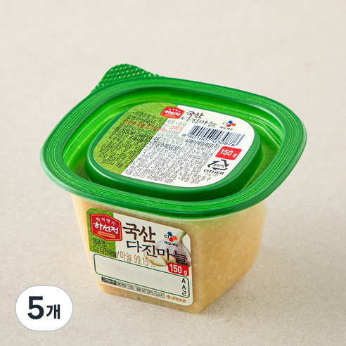 하선정 국내산 다진마늘, 150g, 5개